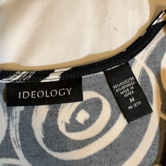 Ideology Black and White Swirl Faux Wrap Dress - Picture 6 of 6